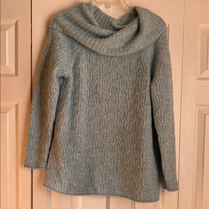 Cozy Blue Cable Knit Sweater